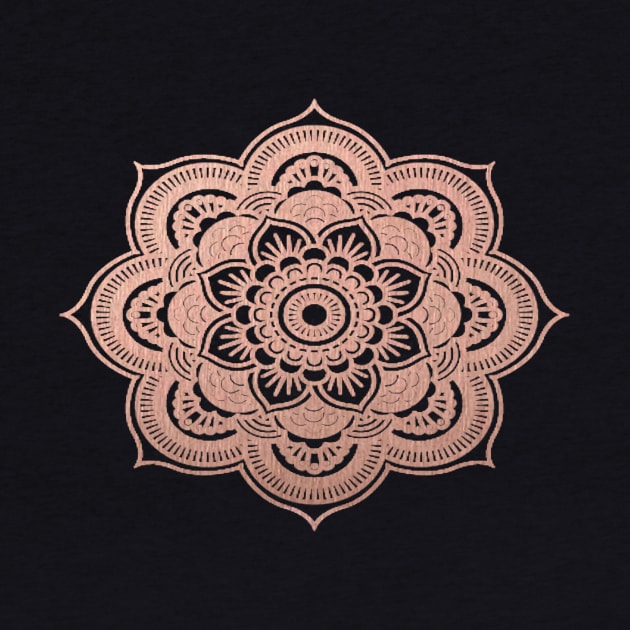 Rose gold mandala by peggieprints